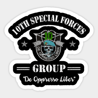 Proud US Army 10th Special Forces Group Veteran De Oppresso Liber SFG - Gift for Veterans Day 4th of July or Patriotic Memorial Day Sticker